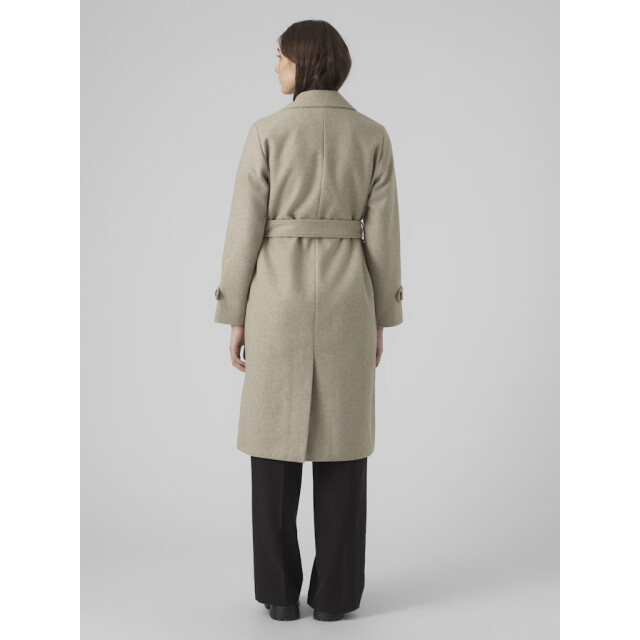 Vero Moda vmfortunevega long trenchcoat ga no 10289870 silver mink 06111.820.0112 large