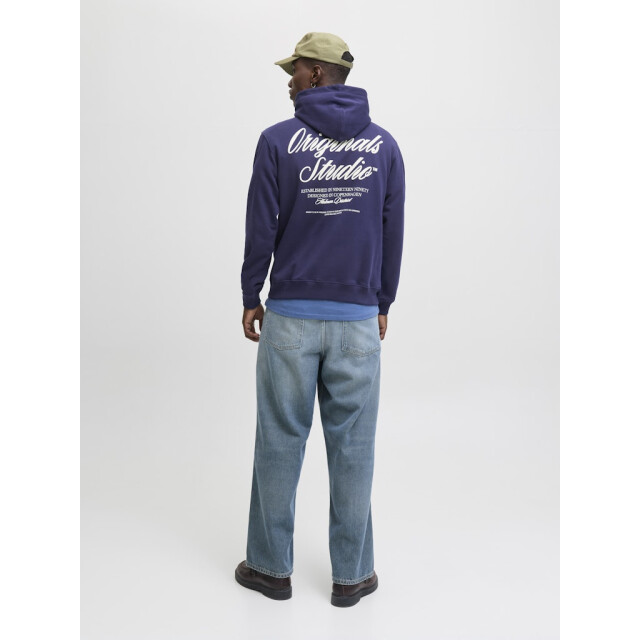 Jack & Jones jornorrebro typo back sweat hood sn 12283054 ocean cavern 05734.240.0022 large