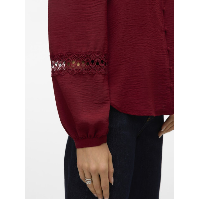 Vero Moda vmalva lace ls shirt wvn ga boo 10331609 syrah 06615.680.0027 large