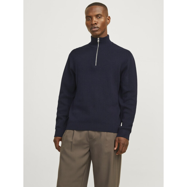 Jack & Jones jprblamilano stitch knit half zip s 12259664 night sky 05711.290.0010 large