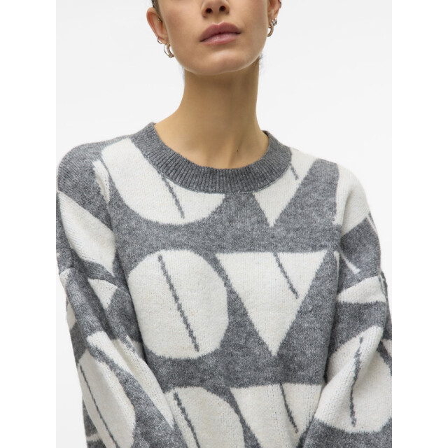 Vero Moda vmlove ls o-neck pullover boo 10331432 medium grey 06712.940.0096 large