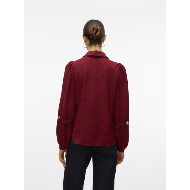 Vero Moda vmalva lace ls shirt wvn ga boo 10331609 syrah 06615.680.0027 large