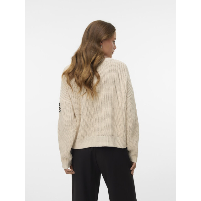 Vero Moda vmlaura ls o-neck pullover boo 10331444 cement 06712.198.0215 large