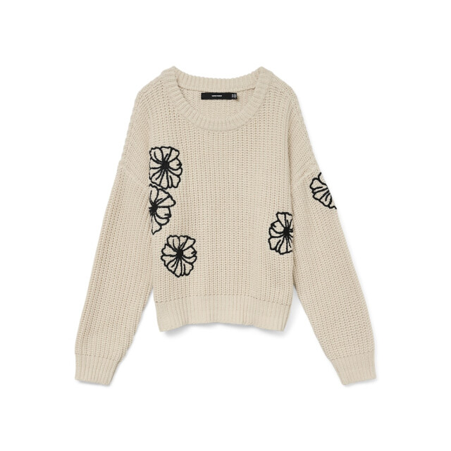 Vero Moda vmlaura ls o-neck pullover boo 10331444 cement 06712.198.0215 large
