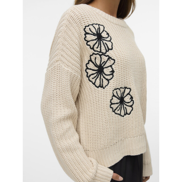 Vero Moda vmlaura ls o-neck pullover boo 10331444 cement 06712.198.0215 large