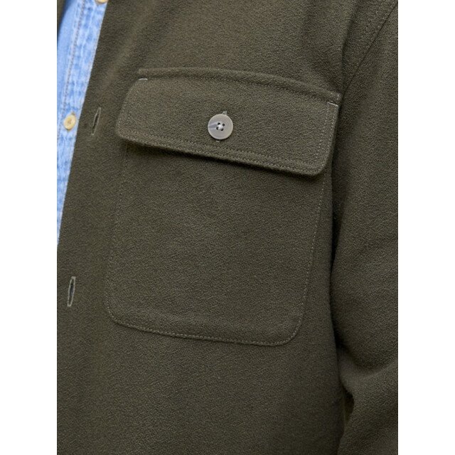 Jack & Jones jprrayle melange solid l/s overshir 12286840 peat 05633.369.0123 large