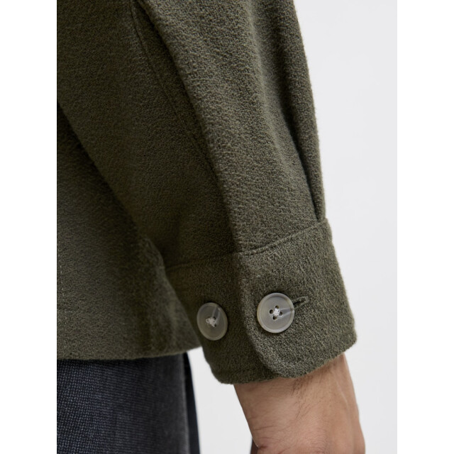 Jack & Jones jprrayle melange solid l/s overshir 12286840 peat 05633.369.0123 large