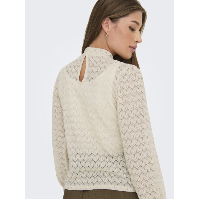 Jacqueline de Yong avery l/s lace top jrs noos 15268408 sandshell 06012.820.0011 large