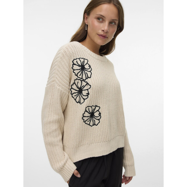 Vero Moda vmlaura ls o-neck pullover boo 10331444 cement 06712.198.0215 large