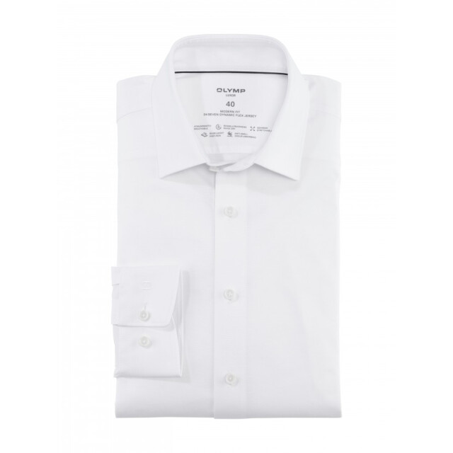 Olymp 120264 00 white heren overhemd luxor 24/seven modern fit 00 White/120264 large