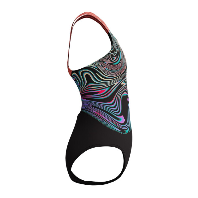 Speedo eco+ print placem powerb bla/red wedstrijd badpak meisjes - 069868_995-128 large