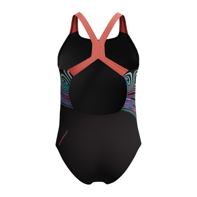 Speedo eco+ print placem powerb bla/red wedstrijd badpak meisjes - 069868_995-128 large