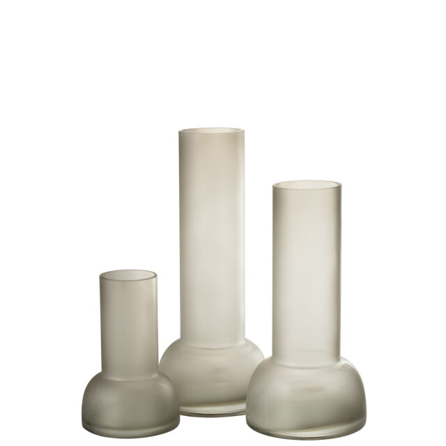 J-Line Vase/candleholder yara glass greige large 53410 large