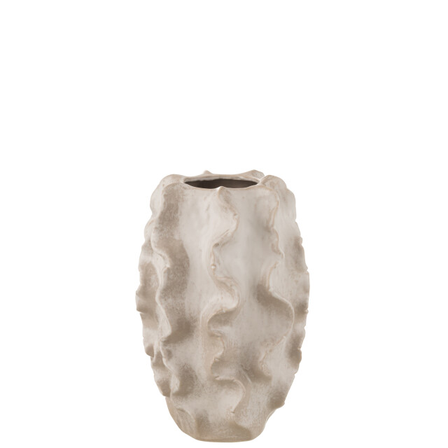 J-Line Vase abstract waves clay beige small 48313 large