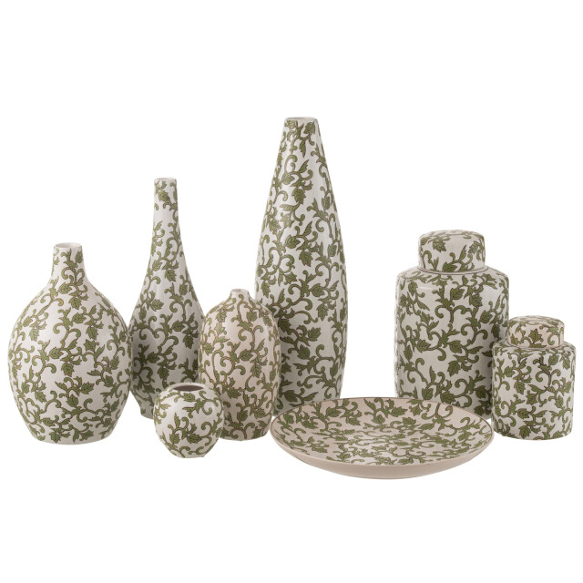 J-Line Vase yezi porcelain green/white 48382 large