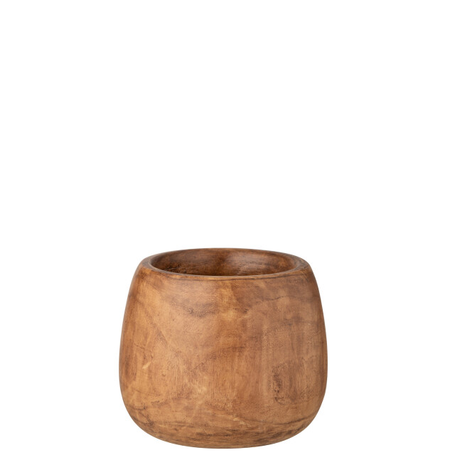 J-Line Jar paulownia brown 25745 large