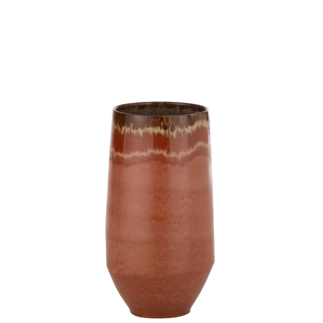 J-Line Vase aline long ceramic red large 23108 large