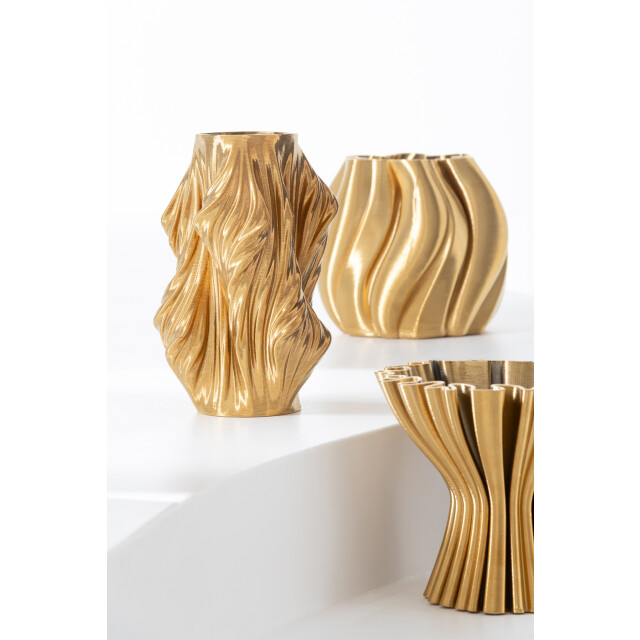J-Line Vase 3d printing irregular porcelain gold colored large 58251 large