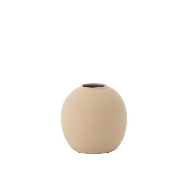 J-Line Vase cassia round clay natural small 53310 large
