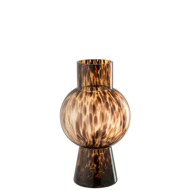 J-Line Vase ball dot brown glass medium 18634 large