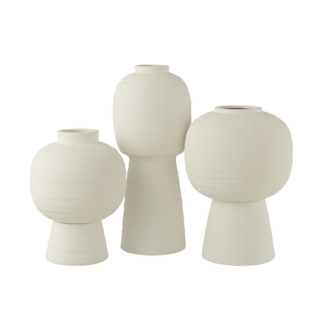 J-Line Vase lantern clay white large 38751 large