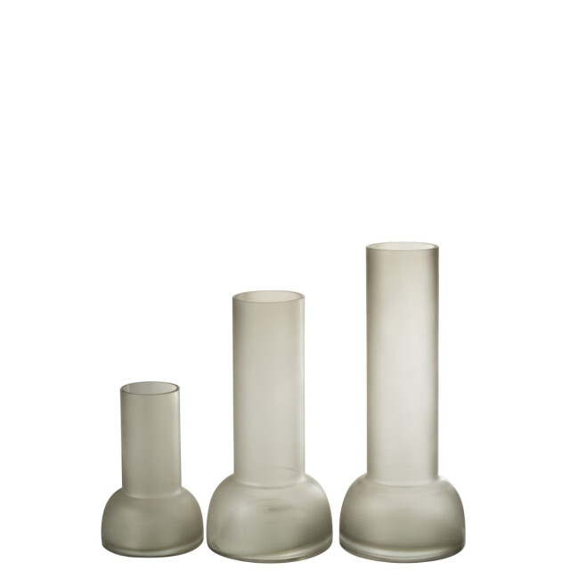 J-Line Vase/candleholder yara glass greige large 53410 large