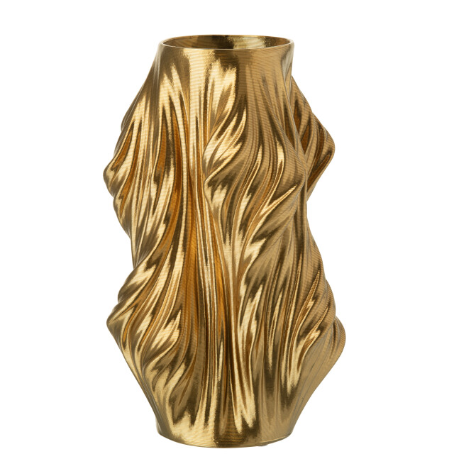 J-Line Vase 3d printing irregular porcelain gold colored large 58251 large