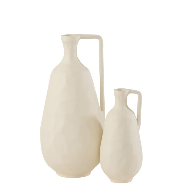 J-Line Vase goa aluminium white large 47571 large