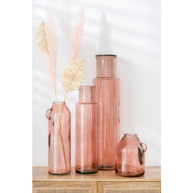 J-Line Vase cylinder glass light pink medium 32784 large