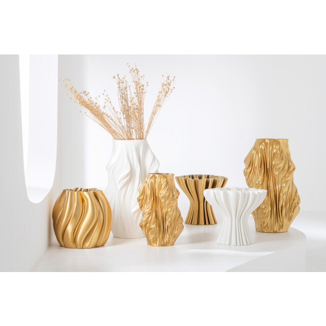 J-Line Vase 3d printing irregular porcelain gold colored large 58251 large