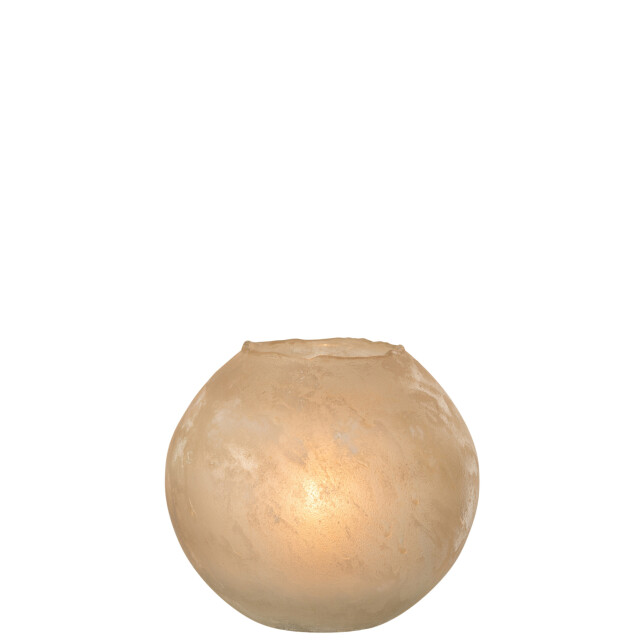 J-Line Vase soda round glass gold large 18457 large