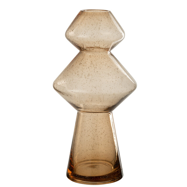 J-Line Vase carol glass caramel 58047 large