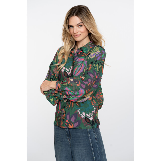 Geisha 53640-20 530 blouse print green/purple 53640-20 530 large