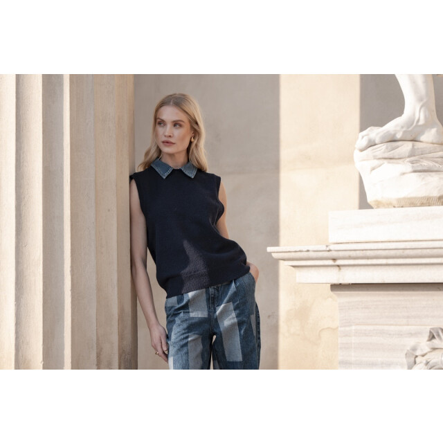 Geisha 54509-10 675 spencer denim collar navy + denim collar 54509-10 675 large