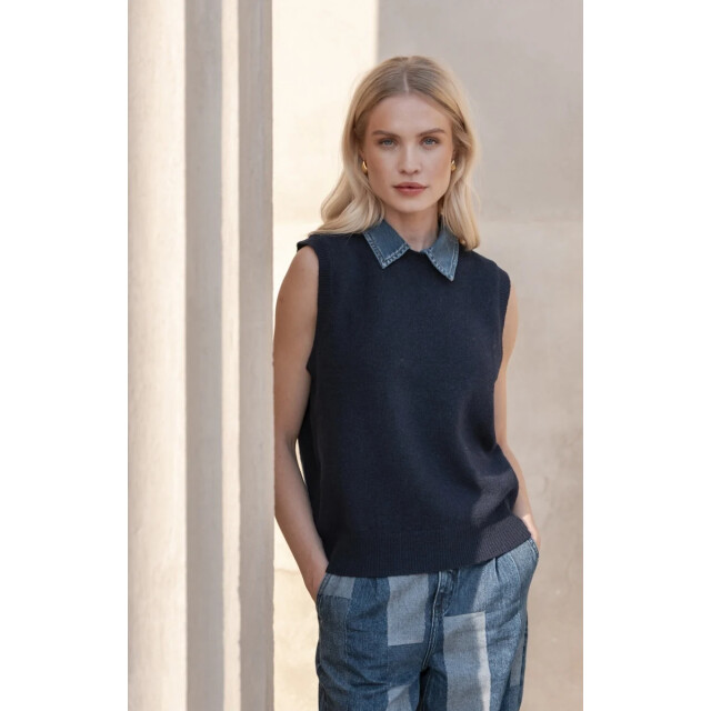 Geisha 54509-10 675 spencer denim collar navy + denim collar 54509-10 675 large