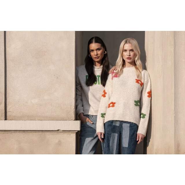 Geisha 54598-70 010 pullover flowers off-white/fuchsia/orange/green 54598-70 010 large