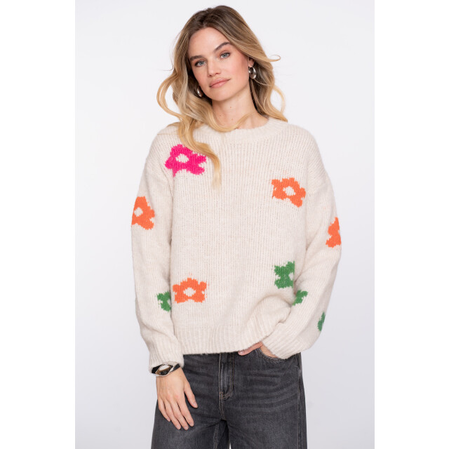 Geisha 54598-70 010 pullover flowers off-white/fuchsia/orange/green 54598-70 010 large