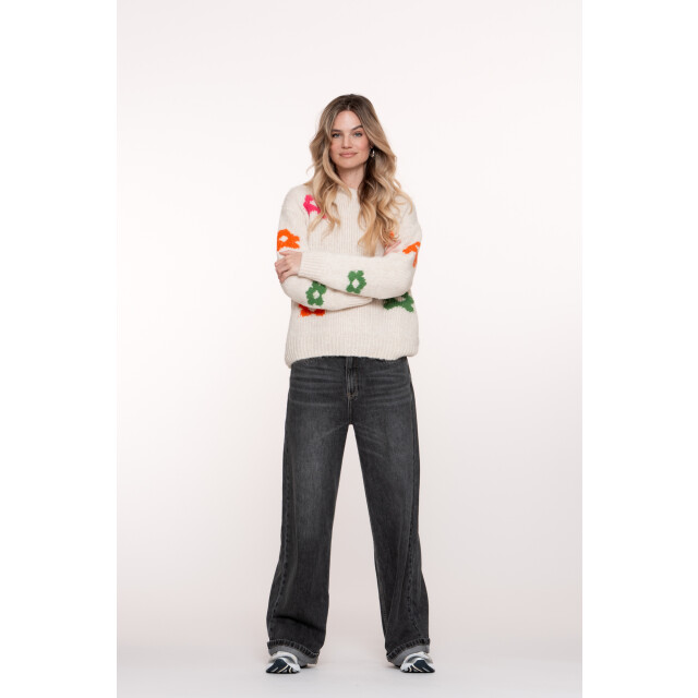 Geisha 54598-70 010 pullover flowers off-white/fuchsia/orange/green 54598-70 010 large