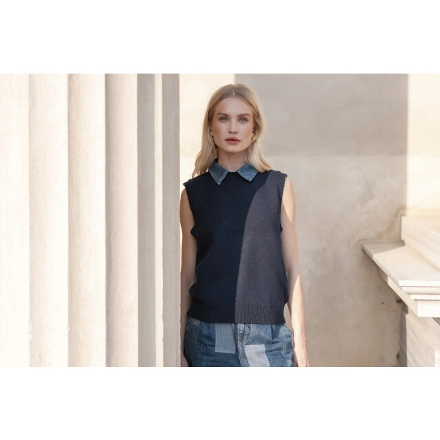 Geisha 54509-10 675 spencer denim collar navy + denim collar 54509-10 675 large
