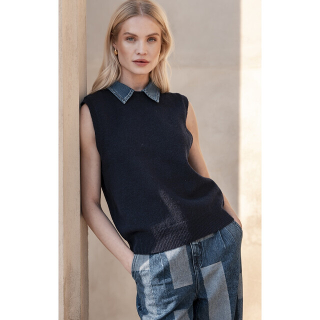 Geisha 54509-10 675 spencer denim collar navy + denim collar 54509-10 675 large