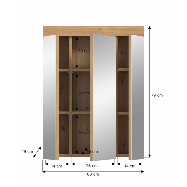 Furnilux Scout spiegelkast artisan oak nb 3253863 large
