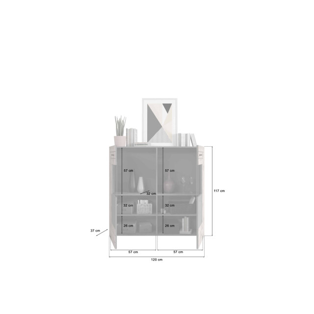 Furnilux Freno highboard grijs nox nb 3256373 large