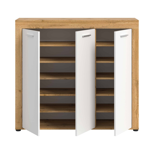 Furnilux Jam garderobekast schoenenkast wit melamine wotan nb 3256653 large