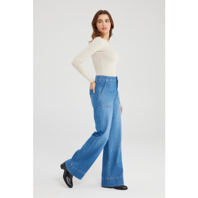 Cup of Joe High waist wide leg medium blue Lili-114 large