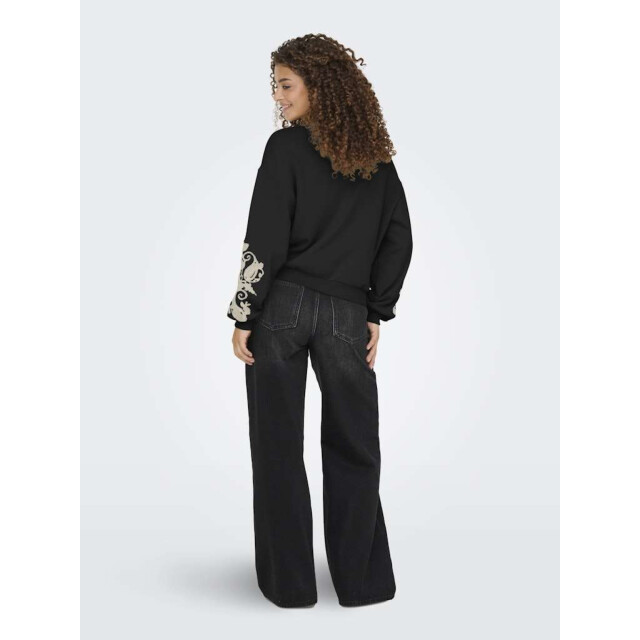 Only Onlbrooklyn l/s embroidery box swt black/boho flow 15355805-177911005 large