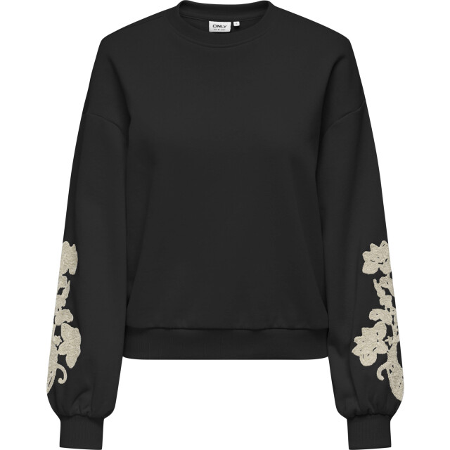 Only Onlbrooklyn l/s embroidery box swt black/boho flow 15355805-177911005 large