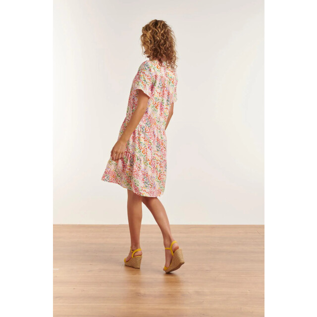 Smashed Lemon 23326 losvallende zomer jurk met grafische print | 23326-000-998 large