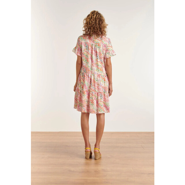 Smashed Lemon 23326 losvallende zomer jurk met grafische print | 23326-000-998 large