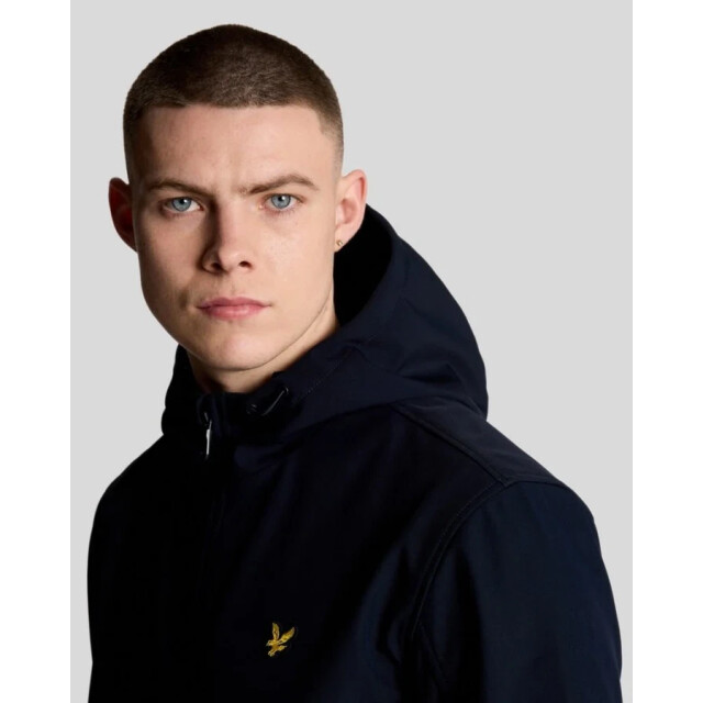 Lyle and Scott Dark Navy/JK2110V Fleece Back Softshell large