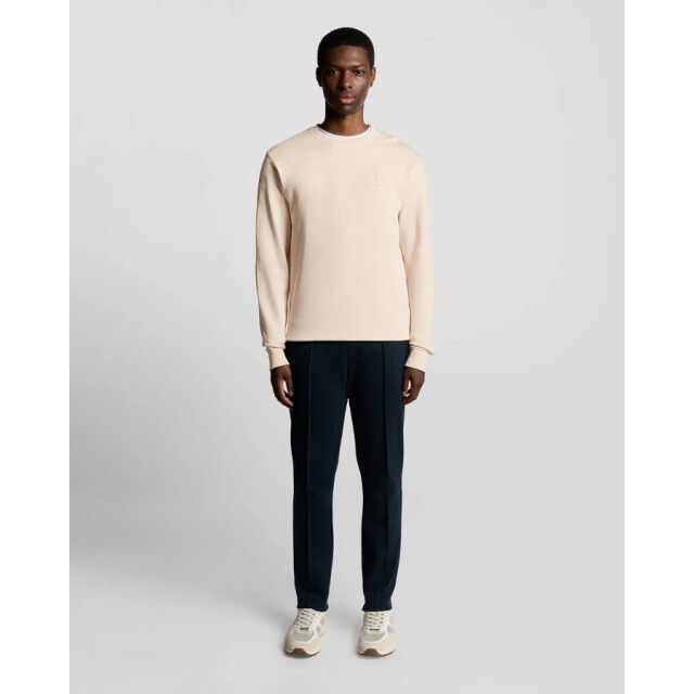 Lyle and Scott Ml2255ton superfine crew pink tint  heren sweater Pink Tint/ML2255TON Superfine Crew large